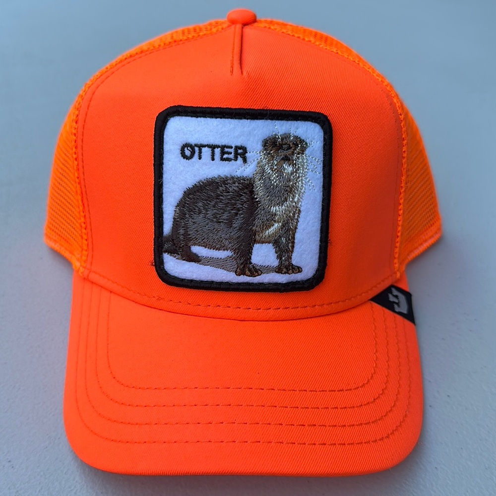Goorin Bros Neon Orange Otter Trucker Hat Super Limited RARE!!!!!
